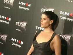 Neve Campbell at the AXE Shower Presents The World Premiere Of 'Scream 4' at Hollywood CA. (Footage by WireImage Video/GettyImages) Stock Footage