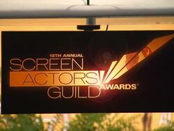 ATMOSPHERE: Sinage at The 18th Annual Screen Actors Guild Awards Nominations Announcement in West Hollywood (Footage by WireImage Video/Getty Images Entertainment Video) Stock Footage