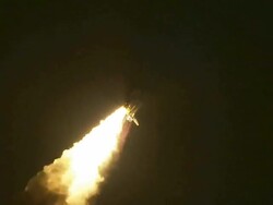 Space Shuttle Discovery launches on mission STS-128 Stock Footage