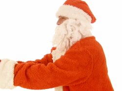 HD: Santa Claus giving a gift Stock Footage