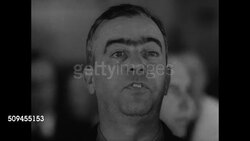1936: NEW ENGLAND: DRAMATIZATION: Upset men in town hall SOT man upset, doesn't want tariff lifted, another man shouting that if they cut the tariff over half the fish industry will go into Canada. Instructional Video
