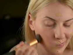 Woman Make-up Stock Footage