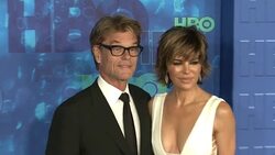 Harry Hamlin and Lisa Rinna at the HBO's Post Emmy Awards Reception - Arrivals Stock Footage