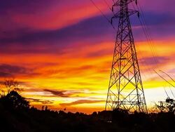 high-voltage line Stock Footage