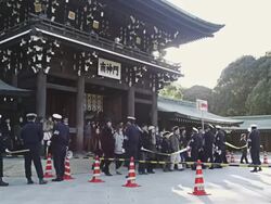 Hatsumode at Meiji Shrine Stock Footage