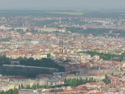 WS AERIAL View of Capital city / Prague, Czech Republic Stock Footage