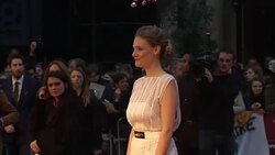 Romola Garai on the red carpet at Suffragette premiere News Clip