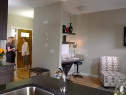 Entertaining Friends in Contemporary Home Stock Footage