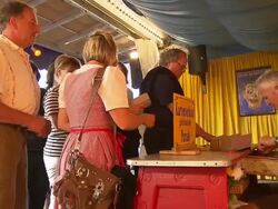 people on check in Stock Footage