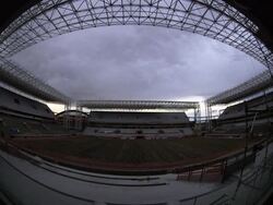 Construction At Arena Pantanal in Cuiaba Continues Stock Footage