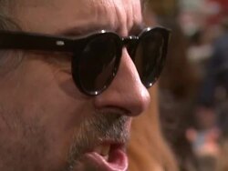 Tim Burton at Dark Shadows: European Premiere at Empire Leicester Square on May 9, 2012 in London, England. Stock Footage