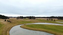Aerial View over Golf Course Stock Footage