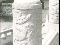 Temple of Heaven, Summer Palace, marble barge and monuments in Beijing, China, 1920s Stock Footage