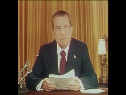SYND 16-8-73 NIXON'S ADDRESS TO THE NATION ON WATERGATE SCANDAL News Clip