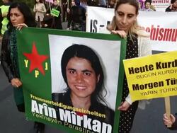 Kurds In Berlin Protest For Kobane Stock Footage
