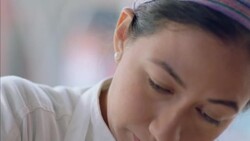 Chef concentrates on kneading dough Stock Footage