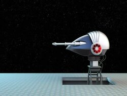 Automatic laser turret NTSC + alpha channel Stock Footage