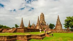 Wat chaiwatthanaram temple, Ayutthaya, Thailand Stock Footage