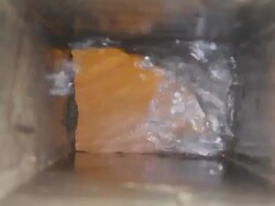 Rapids in square blocks. Stock Footage