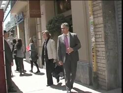 Clean: Spanish Queen Sofia And Princess Cristina Leave A Restaurant in Barcelona Stock Footage