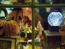 Holiday window display Stock Footage