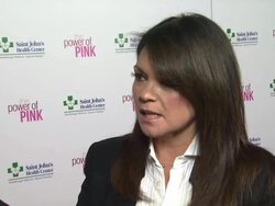 INTERVIEW: Valerie Bertinelli on being at the event, why St. John Hospital is great and holiday plans at St. John's Health Center's Power Of Pink Benefiting The Margie Petersen Breast Center Stock Footage