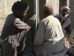 MS Afghan civilian constructing house / Musa Qala, Helmand Province, Afghanistan. Stock Footage
