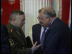 RUSSIA: MOSCOW: TONY BLAIR ENDS VISIT WITH CAMEO SOAP OPERA ROLE News Clip