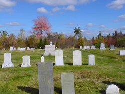 WS Shot of graveyard with tombstones with beautiful fall colors foliage in Northern New England in October / Ellsworth, Maine, United States Stock Footage