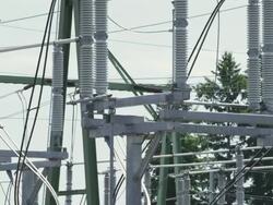 MS TD Shot of reveal on to power station / Beaverton, Oregon, United States  Stock Footage