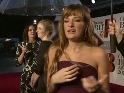 INTERVIEW Nicola Benedetti on classical music, her job to bring music to people at Classic Brit Awards 2012 at Royal Albert Hall on October 02, 2012 in London, England (Footage by WireImage Video/Getty Images) Stock Footage