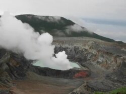 Time lapse over Poas Volcano, Costa Rica Stock Footage