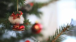 Christmas Tree decorations Stock Footage