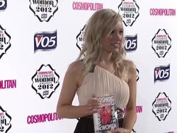 Melanie Burgess, winner of Ultimate Family Girl award at Cosmo Woman of the Year Awards 2012 at Victoria & Albert Museum on October 30, 2012 in London, England.  Stock Footage