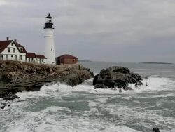 Historic Lighthouse  Stock Footage