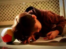 Little Girl Painting Stock Footage