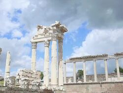 HD: Pergamum-Turkey "Temple of Trajan" Stock Footage