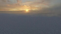 4K aerial shot of a frozen Lake Champlain in Vermont in the winter Stock Footage