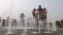 Slow motion fountain Stock Footage