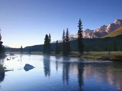 Mountain river in the Canadian Rockies Stock Footage