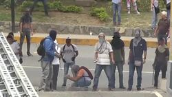 CLEAN : Clashes erupt between protesters and police in Venezuela News Clip