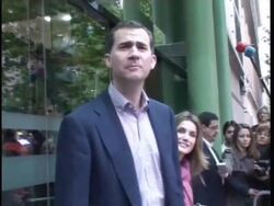 Clean: Spanish Royals Visit King Juan Carlos At Hospital. Stock Footage