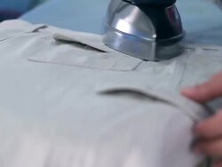 Iron the trousers Stock Footage