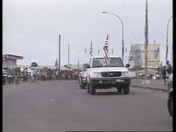 US ambs'dor and Nigerian troops chief meet rebel leaders across bridge Instructional Video