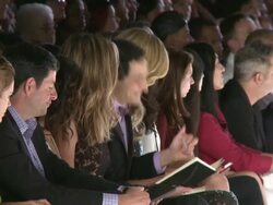 Zac Posen, Nina Garcia, Kerri Washington and Heidi Stock Footage