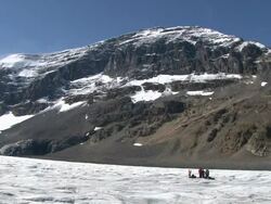 WS PAN View of Mount Snowdome / Jasper, Alberta, Canada   Stock Footage