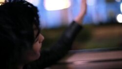 young woman riding in classic convertible floats her hand on the wind Stock Footage