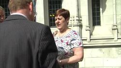 Jane Nicklinson speaking to journalists after losing Suprem Court appeal against assisted suicide ban News Clip