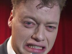 HD: Performer Weeping On Stage Stock Footage