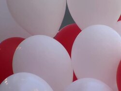 ATMOSPHERE Balloons at the Monaco Royal Wedding: Preparations at Monaco . (Footage by WireImage Video/Getty Images Entertainment Video) Stock Footage